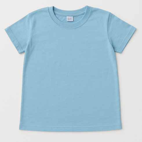 Round Neck Blue T-Shirt